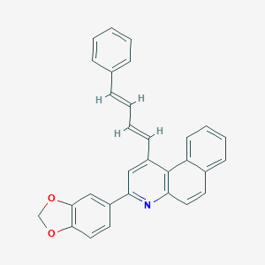 3-(1,3-Benzodioxol-5-yl)-1-(4-phenyl-1,3-butadienyl)benzo[f]quinoline