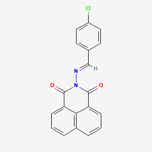 2-{[(E)-1-(4-chlorophenyl)methylidene]amino}-1H-benzo[de]isoquinoline-1,3(2H)-dione