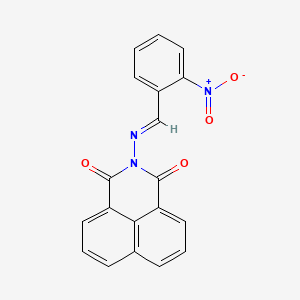 2-{[(E)-1-(2-nitrophenyl)methylidene]amino}-1H-benzo[de]isoquinoline-1,3(2H)-dione