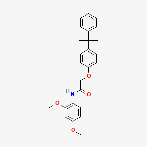 molecular formula C25H27NO4 B3899839 N-(2,4-dimethoxyphenyl)-2-[4-(1-methyl-1-phenylethyl)phenoxy]acetamide 