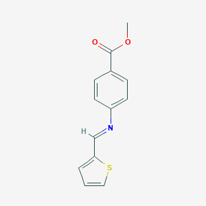molecular formula C13H11NO2S B389985 Methyl 4-[(2-thienylmethylene)amino]benzoate 