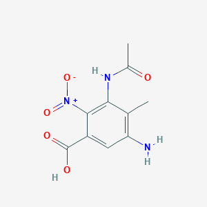 molecular formula C10H11N3O5 B3899865 2-Nitro-5-amino-3-(acetyl-amino)-4-methylbenzoic acid CAS No. 54002-35-6