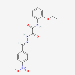 N-(2-ethoxyphenyl)-2-[2-(4-nitrobenzylidene)hydrazino]-2-oxoacetamide