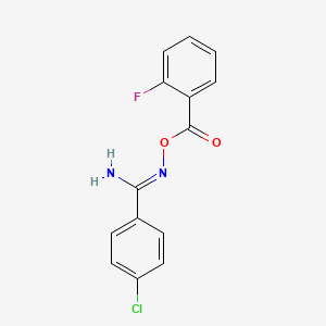 (Z)-[AMINO(4-CHLOROPHENYL)METHYLIDENE]AMINO 2-FLUOROBENZOATE