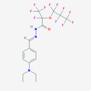 N'-[4-(diethylamino)benzylidene]-2,3,3,3-tetrafluoro-2-(1,1,2,2,3,3,3-heptafluoropropoxy)propanohydrazide