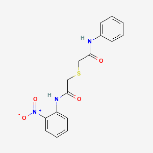 2-[(2-anilino-2-oxoethyl)thio]-N-(2-nitrophenyl)acetamide