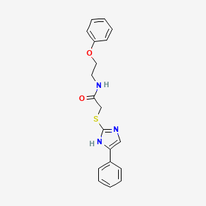 N-(2-phenoxyethyl)-2-[(4-phenyl-1H-imidazol-2-yl)thio]acetamide