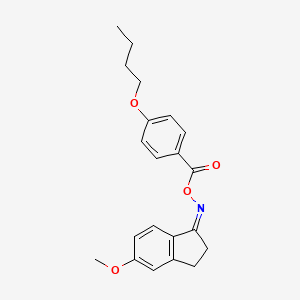 molecular formula C21H23NO4 B3899933 5-methoxy-1-indanone O-(4-butoxybenzoyl)oxime 