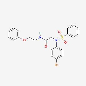 N~2~-(4-bromophenyl)-N~1~-(2-phenoxyethyl)-N~2~-(phenylsulfonyl)glycinamide