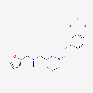 molecular formula C21H27F3N2O B3899963 (2-furylmethyl)methyl[(1-{2-[3-(trifluoromethyl)phenyl]ethyl}-3-piperidinyl)methyl]amine 