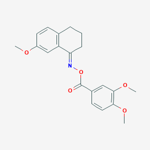 molecular formula C20H21NO5 B3899977 7-methoxy-3,4-dihydro-1(2H)-naphthalenone O-(3,4-dimethoxybenzoyl)oxime 