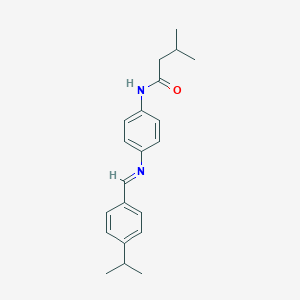 molecular formula C21H26N2O B390000 N-{4-[(4-isopropylbenzylidene)amino]phenyl}-3-methylbutanamide 