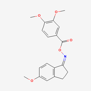 molecular formula C19H19NO5 B3900020 5-methoxy-1-indanone O-(3,4-dimethoxybenzoyl)oxime 