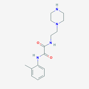 molecular formula C15H22N4O2 B3900035 N-(2-methylphenyl)-N'-[2-(1-piperazinyl)ethyl]ethanediamide 