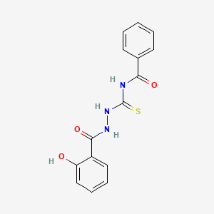 molecular formula C15H13N3O3S B3900041 N-{[2-(2-hydroxybenzoyl)hydrazino]carbonothioyl}benzamide 