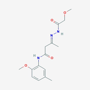 3-[(methoxyacetyl)hydrazono]-N-(2-methoxy-5-methylphenyl)butanamide