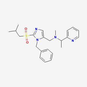 N-{[1-benzyl-2-(isobutylsulfonyl)-1H-imidazol-5-yl]methyl}-N-methyl-1-(2-pyridinyl)ethanamine