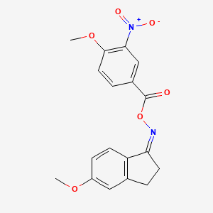 molecular formula C18H16N2O6 B3900080 5-methoxy-1-indanone O-(4-methoxy-3-nitrobenzoyl)oxime 