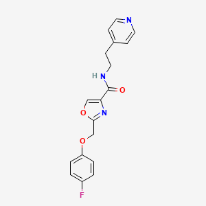 molecular formula C18H16FN3O3 B3900094 2-[(4-fluorophenoxy)methyl]-N-[2-(4-pyridinyl)ethyl]-1,3-oxazole-4-carboxamide 