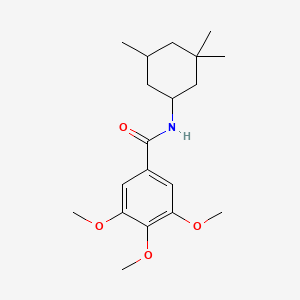 molecular formula C19H29NO4 B3900118 3,4,5-trimethoxy-N-(3,3,5-trimethylcyclohexyl)benzamide CAS No. 36101-80-1