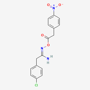 2-(4-chlorophenyl)-N'-{[(4-nitrophenyl)acetyl]oxy}ethanimidamide