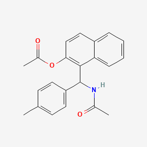 molecular formula C22H21NO3 B3900136 1-[(acetylamino)(4-methylphenyl)methyl]-2-naphthyl acetate 