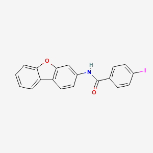 molecular formula C19H12INO2 B3900145 N-dibenzo[b,d]furan-3-yl-4-iodobenzamide 