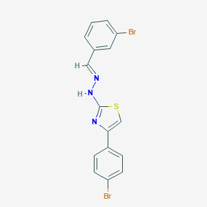 molecular formula C16H11Br2N3S B390016 4-(4-bromophenyl)-N-[(E)-(3-bromophenyl)methylideneamino]-1,3-thiazol-2-amine 