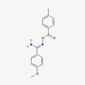 molecular formula C16H16N2O3 B3900160 4-methoxy-N'-[(4-methylbenzoyl)oxy]benzenecarboximidamide 