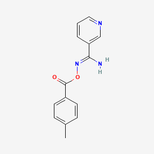 N'-[(4-methylbenzoyl)oxy]-3-pyridinecarboximidamide