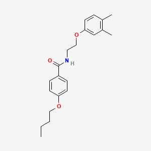 molecular formula C21H27NO3 B3900172 4-butoxy-N-[2-(3,4-dimethylphenoxy)ethyl]benzamide 