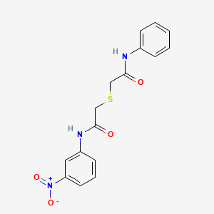 2-[(2-anilino-2-oxoethyl)thio]-N-(3-nitrophenyl)acetamide