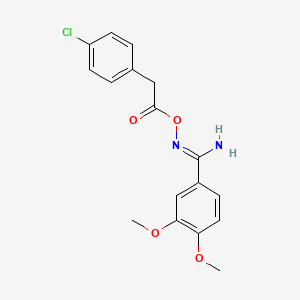 N'-{[(4-chlorophenyl)acetyl]oxy}-3,4-dimethoxybenzenecarboximidamide