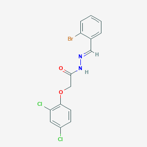 molecular formula C15H11BrCl2N2O2 B390021 N'-(2-bromobenzylidene)-2-(2,4-dichlorophenoxy)acetohydrazide 