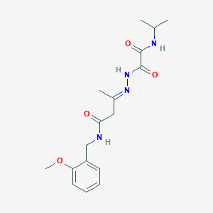 3-{[(isopropylamino)(oxo)acetyl]hydrazono}-N-(2-methoxybenzyl)butanamide