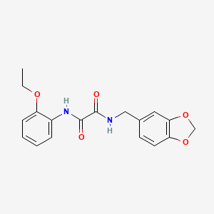 molecular formula C18H18N2O5 B3900232 N-(1,3-benzodioxol-5-ylmethyl)-N'-(2-ethoxyphenyl)ethanediamide 