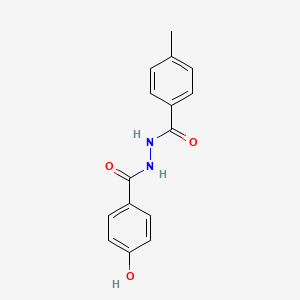 molecular formula C15H14N2O3 B3900248 4-hydroxy-N'-(4-methylbenzoyl)benzohydrazide 