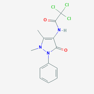 2,2,2-trichloro-N-(1,5-dimethyl-3-oxo-2-phenyl-2,3-dihydro-1H-pyrazol-4-yl)acetamide