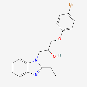 molecular formula C18H19BrN2O2 B3900279 1-(4-bromophenoxy)-3-(2-ethyl-1H-benzimidazol-1-yl)-2-propanol 