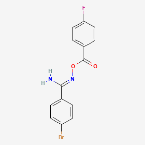 molecular formula C14H10BrFN2O2 B3900288 4-bromo-N'-[(4-fluorobenzoyl)oxy]benzenecarboximidamide 