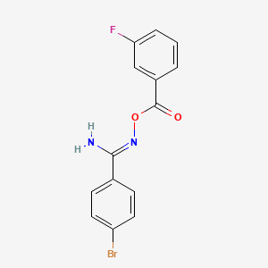 molecular formula C14H10BrFN2O2 B3900293 4-bromo-N'-[(3-fluorobenzoyl)oxy]benzenecarboximidamide 