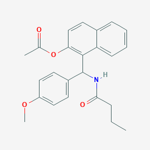 1-[(butyrylamino)(4-methoxyphenyl)methyl]-2-naphthyl acetate