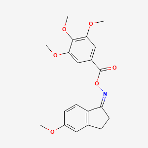 molecular formula C20H21NO6 B3900333 5-methoxy-1-indanone O-(3,4,5-trimethoxybenzoyl)oxime 