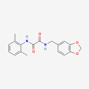 molecular formula C18H18N2O4 B3900345 N-(1,3-benzodioxol-5-ylmethyl)-N'-(2,6-dimethylphenyl)ethanediamide 