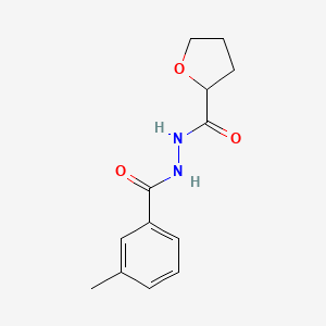 molecular formula C13H16N2O3 B3900347 N'-(3-methylbenzoyl)tetrahydro-2-furancarbohydrazide 