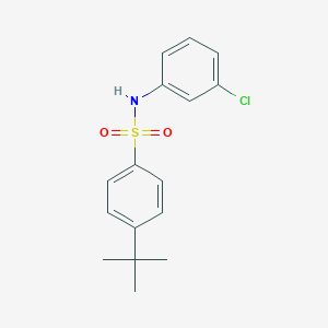 molecular formula C16H18ClNO2S B390036 4-tert-butyl-N-(3-chlorophenyl)benzenesulfonamide 