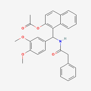 molecular formula C29H27NO5 B3900369 1-{(3,4-dimethoxyphenyl)[(phenylacetyl)amino]methyl}-2-naphthyl acetate 