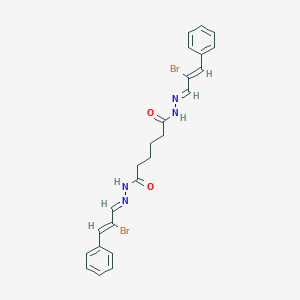 molecular formula C24H24Br2N4O2 B390037 N'~1~,N'~6~-bis(2-bromo-3-phenyl-2-propenylidene)hexanedihydrazide 