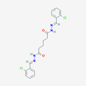 molecular formula C20H20Cl2N4O2 B390038 N'~1~,N'~6~-bis(2-chlorobenzylidene)hexanedihydrazide 