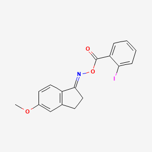 molecular formula C17H14INO3 B3900391 5-methoxy-1-indanone O-(2-iodobenzoyl)oxime 